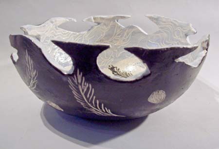 Feathers and Eggs Bowl - Side View